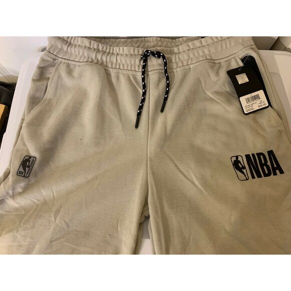 New‎ NBA Men’s Sz M Jogger Gray Tapered Drawstring Sweat pant NWT - Picture 1 of 8